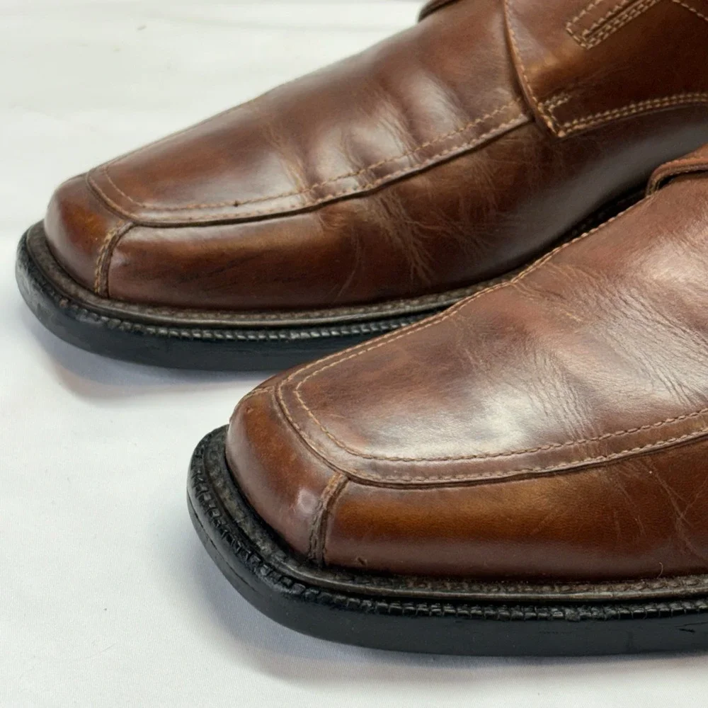 Vintage Johnston & Murphy Monkstrap Dress Shoes Mens US 9 M Brown Made In Italy